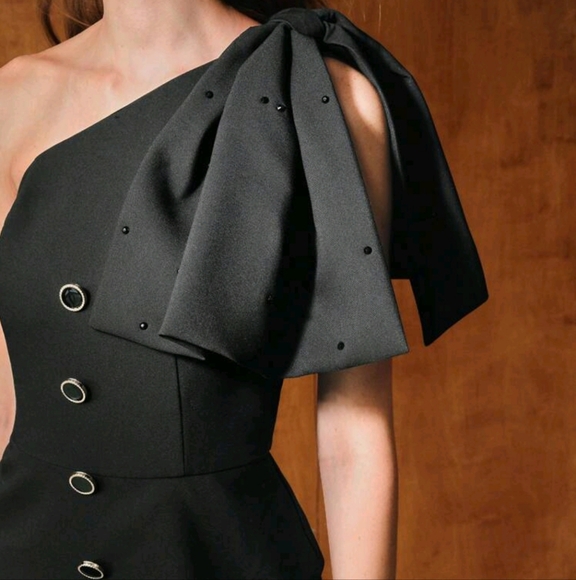 ONE SHOULDER BOW DECOR JUMPSUIT - Picture 2 of 4